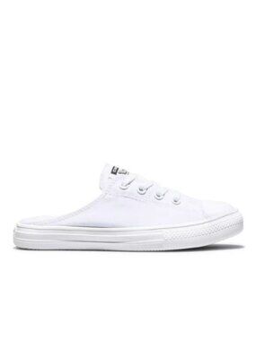 Converse Women's Backless Slip On Sneakers White Canvas Mule Size 6.5